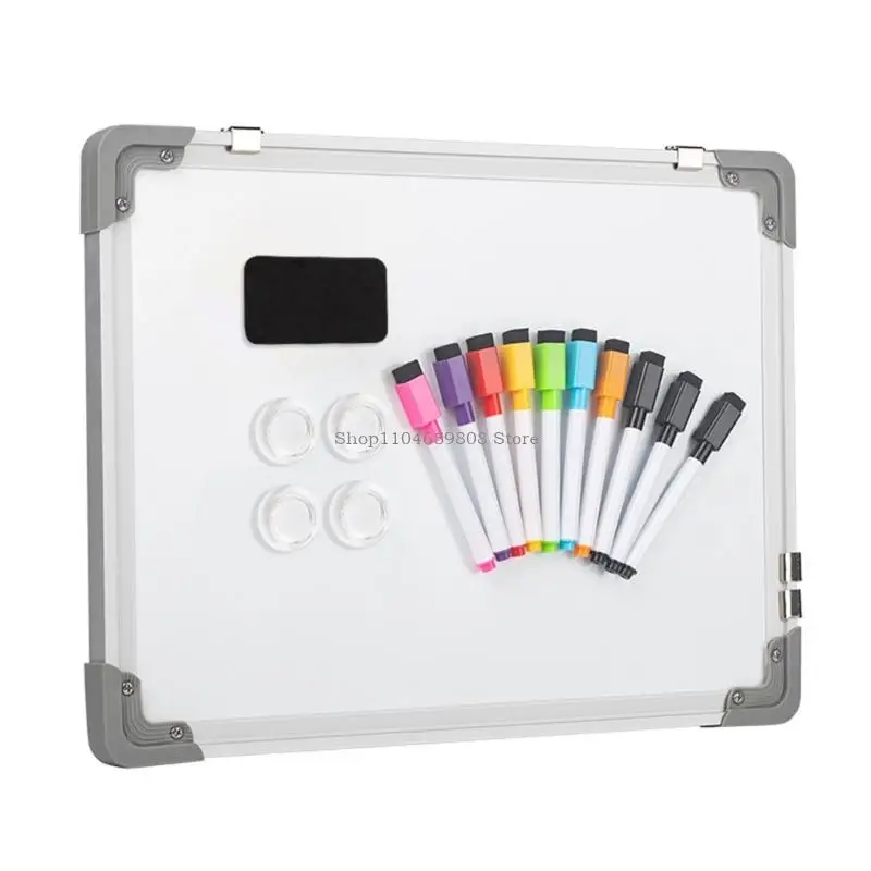 Double Purpose Whiteboard Chalkboard Aluminum Frame Wall Mounted Erasable Board 30x40cm For School Or Office