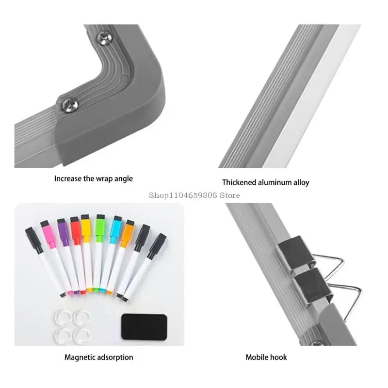 Double Purpose Whiteboard Chalkboard Aluminum Frame Wall Mounted Erasable Board 30x40cm For School Or Office thumbnail 2