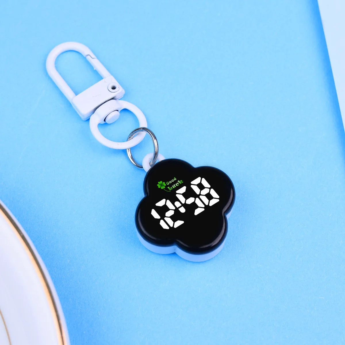 New cartoon keychain LED electronic watch, personalized night light touch backpack pendant watch thumbnail 2