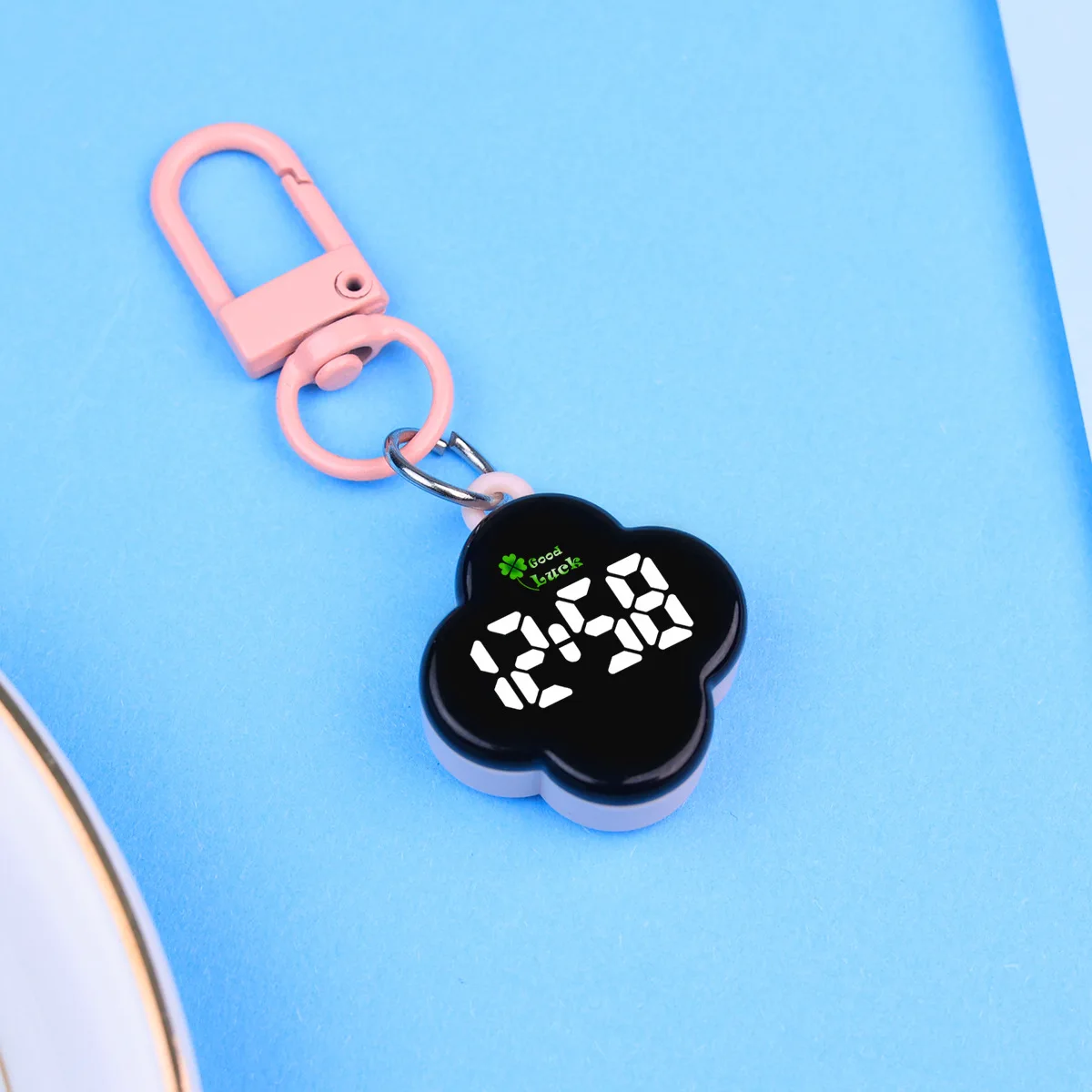 New cartoon keychain LED electronic watch, personalized night light touch backpack pendant watch thumbnail 4