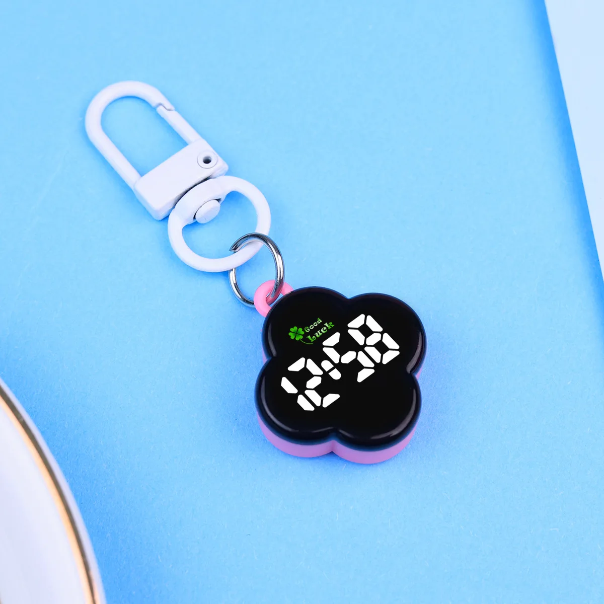 New cartoon keychain LED electronic watch, personalized night light touch backpack pendant watch thumbnail 3