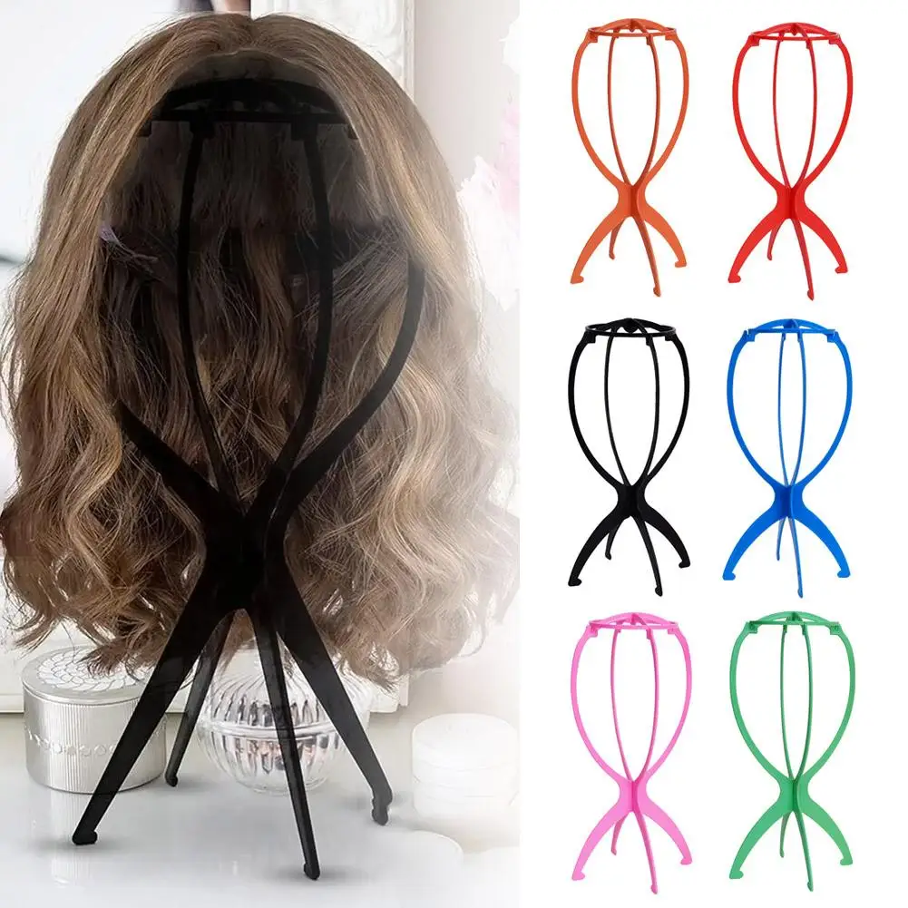 1PCS Folding Wig Stand Holder Plastic Adjustable Portable Hat Display Stand Durable Mannequin Dummy Head Plastic