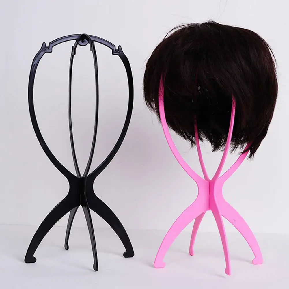 1PCS Folding Wig Stand Holder Plastic Adjustable Portable Hat Display Stand Durable Mannequin Dummy Head Plastic thumbnail 5