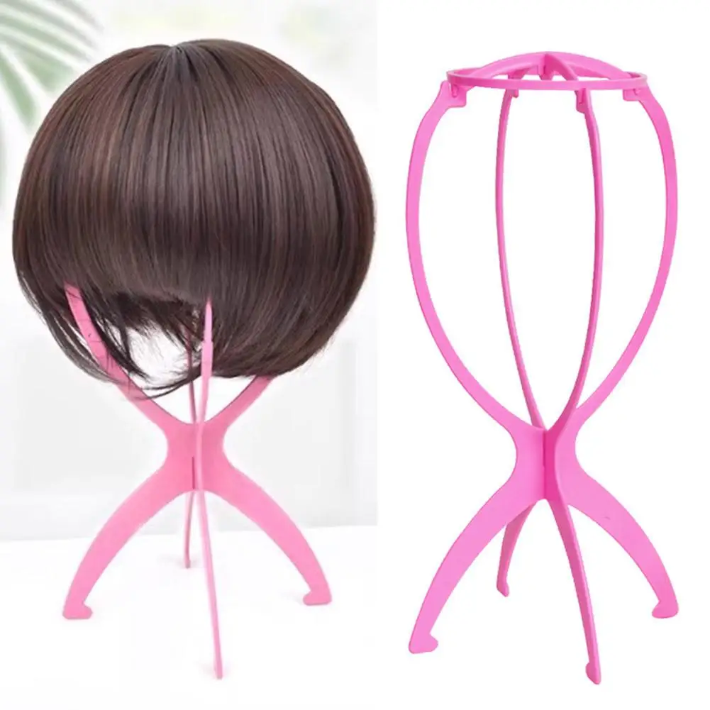 1PCS Folding Wig Stand Holder Plastic Adjustable Portable Hat Display Stand Durable Mannequin Dummy Head Plastic thumbnail 2