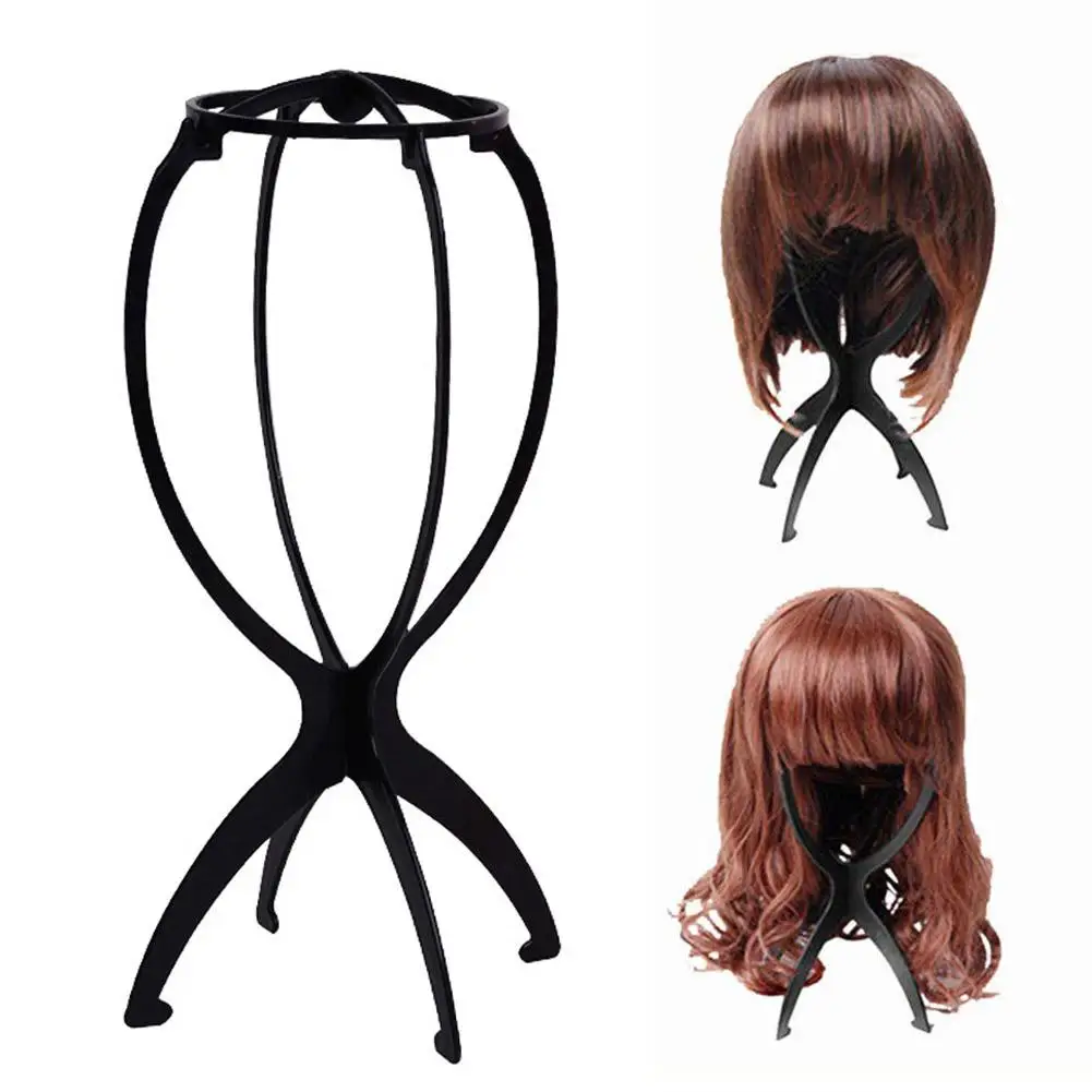 1PCS Folding Wig Stand Holder Plastic Adjustable Portable Hat Display Stand Durable Mannequin Dummy Head Plastic thumbnail 4