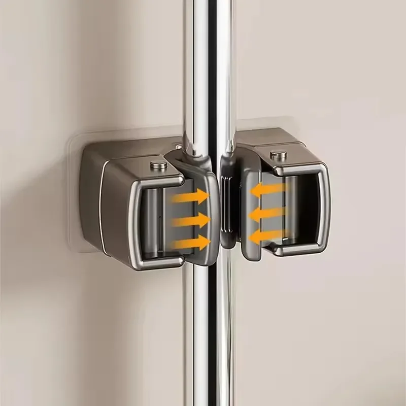 Wall Mounted Heavyduty Mop Clip Self-adhesive Screw Free Broom Fixing Bracket Waterproof Kitchen Bathroom Storage Hook Accessory thumbnail 5