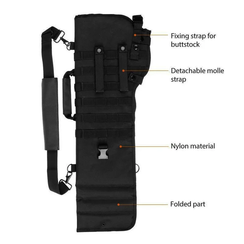 Outdoor Tactical Military Rifle Bag Handheld Shotgun Molle Sports Shoulder Bag for Hunting Paintball Gun Colorful thumbnail 4