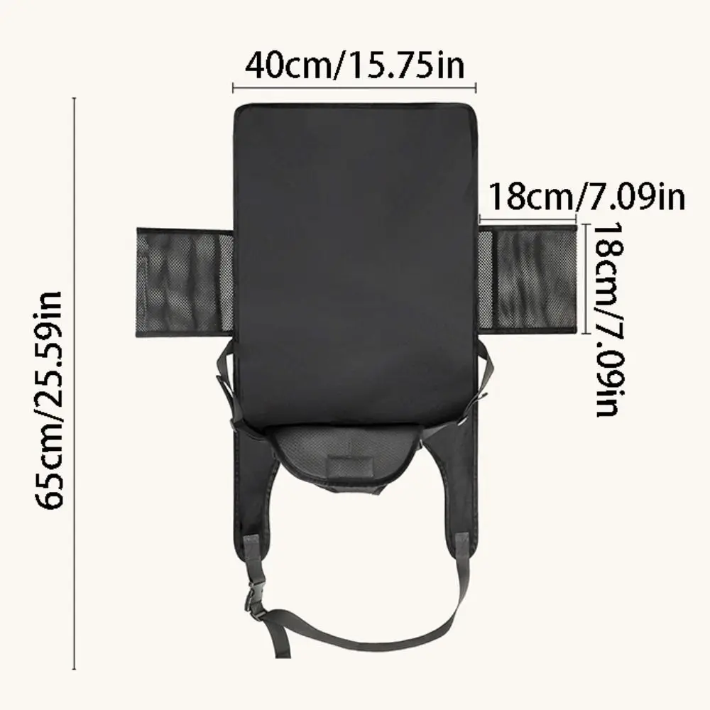 Portable Kids Airplane Seat Extender Breathable Adjustable Foldable Flying Bed Comfortable with Side Pocket Toddler Travel Bed thumbnail 5
