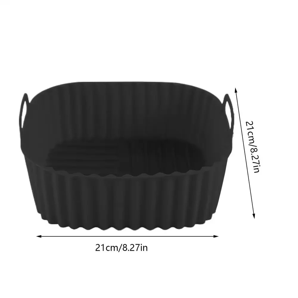 Square Non Stick Silicone Liners Reusable Air Fryer Basket Mat Suitable for 4-7QT Air Fryer Oven Microwave Baking thumbnail 6
