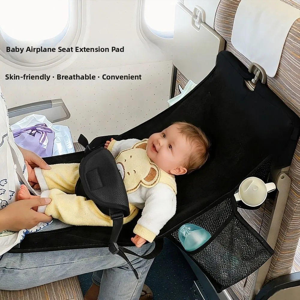 Portable Airplane Seat Extender Breathable Safety Toddler Travel Bed Easy To Install Adjustable Car Sleep Crib Travel thumbnail 3