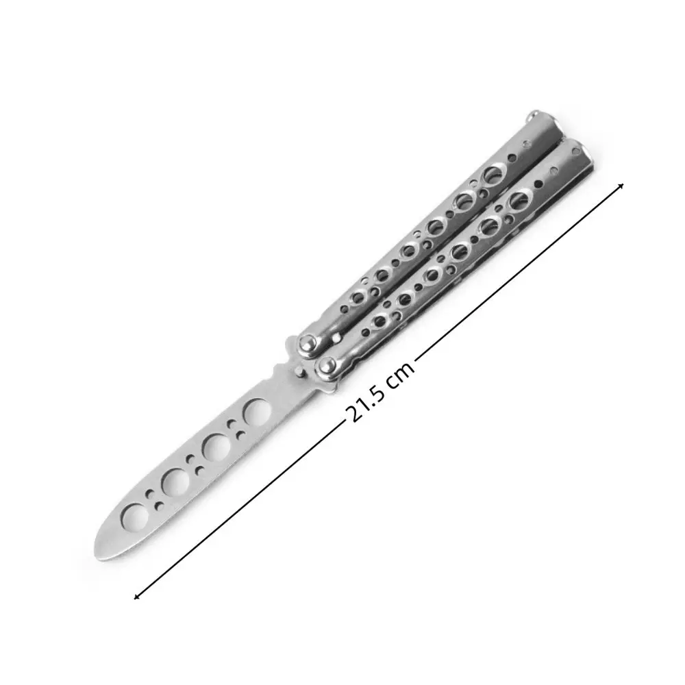 Foldable Butterfly Knife Trainer Stainless Steel Portable Training Tool Cosplay Accessories Practice Knifes for Outdoor Games thumbnail 6