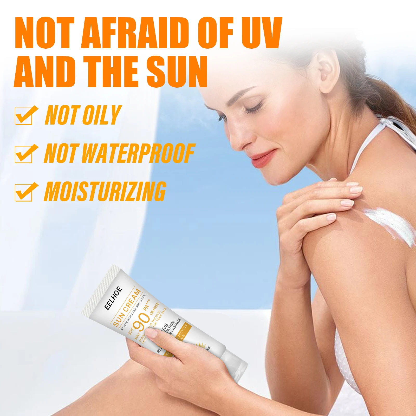 Facial Cream Sunscreen SPF 90 Brighten Sun Cream For Face Body Oil Control Moisturizer Daily Sunblock Skin UV Protective Lotion thumbnail 2
