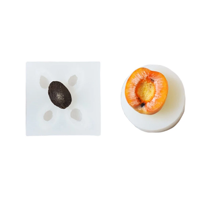 3D Apricot Fruit Candle Silicone Mold Form Handmade Resin Clay Crafts Cake Decorating Tools Plaster Mould Candle Making Supplies thumbnail 4