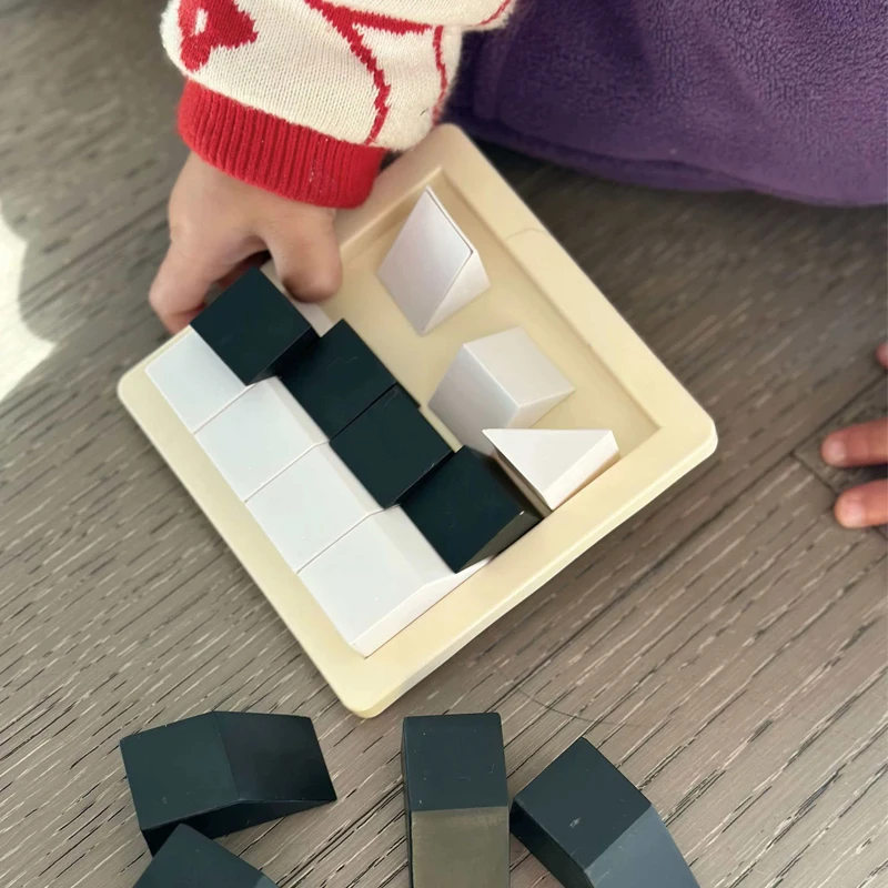 Plastic Hidden Blocks Puzzle Fitting Square Block Geometric Shape Brain Challenges 3D Logic Spatial Thinking Educational Toys thumbnail 5