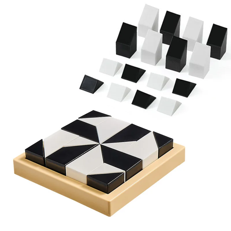 Plastic Hidden Blocks Puzzle Fitting Square Block Geometric Shape Brain Challenges 3D Logic Spatial Thinking Educational Toys thumbnail 3