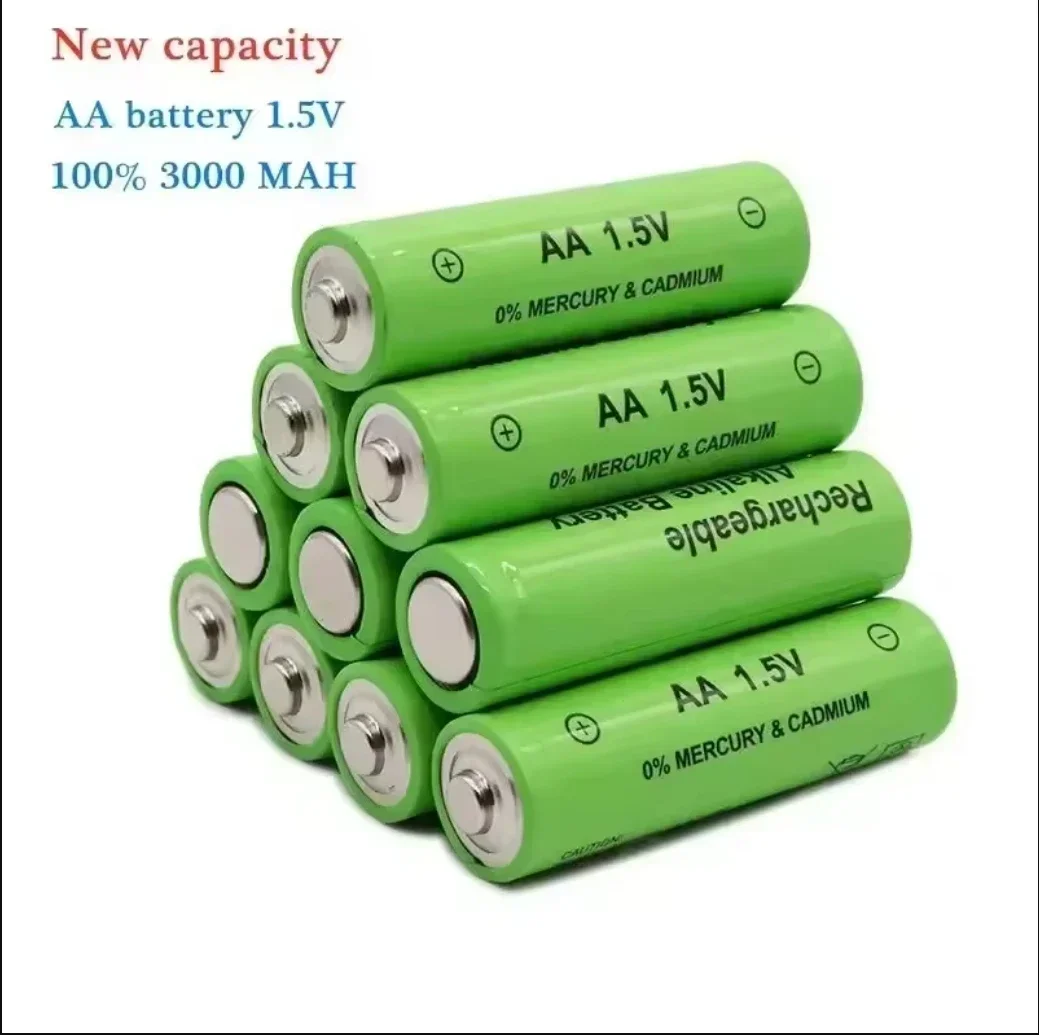 High Capacity 1.5V AA 3000mAh Rechargeable Battery Long Lasting for Toys Cameras Remotes Flashlights Mice thumbnail 2
