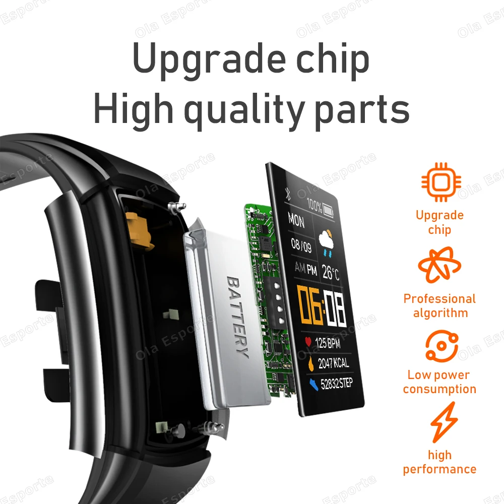 SM-R390 Smart Watch Men Women Gifts Bluetooth Step Counting Fitness Tracker Heart Rate Blood Pressure Sports Bracelet Smart Band thumbnail 2