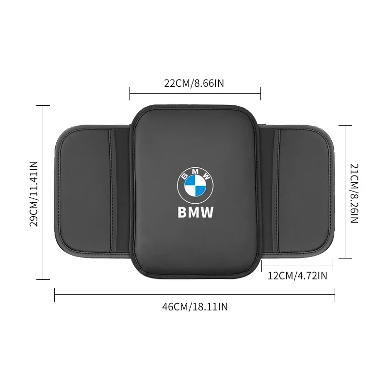 Car Armrest Box Pad Leather Auto Armrest Mat Car Accessories For BMW E63 E70 E88 E90 E92 E93 E39 E46 E60 X3 X4 X5 X6 thumbnail 6