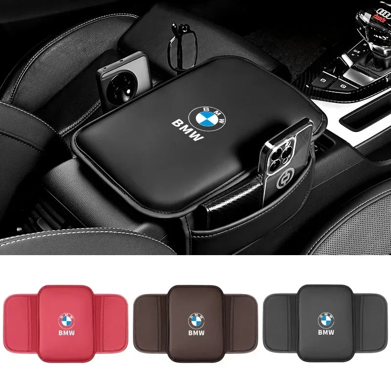 Car Armrest Box Pad Leather Auto Armrest Mat Car Accessories For BMW E63 E70 E88 E90 E92 E93 E39 E46 E60 X3 X4 X5 X6