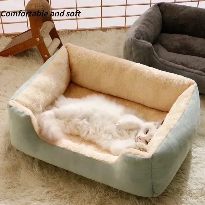 Bed for Cats Pet Products Cushions Kitten Goods Accessories Dog All Home Supplies Things Accessory Habitats Basket House Beds thumbnail 3