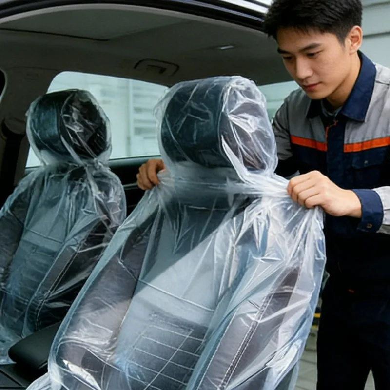 5pcs/sets Disposable Car Seat Covers Protective Anti-Fouling Waterproof Dustproof Protector Universal Auto Interior Supplies thumbnail 4