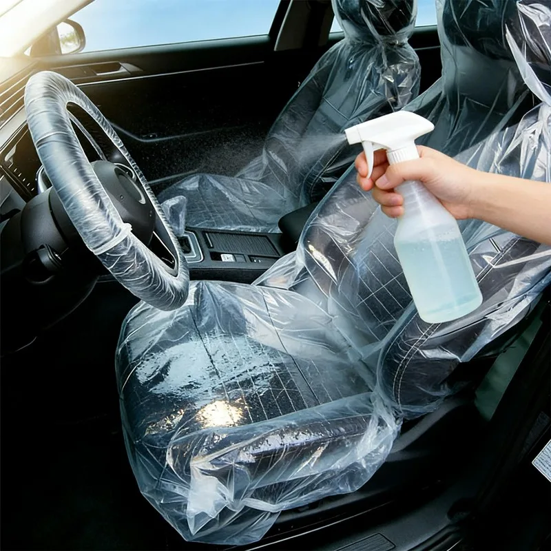5pcs/sets Disposable Car Seat Covers Protective Anti-Fouling Waterproof Dustproof Protector Universal Auto Interior Supplies thumbnail 5