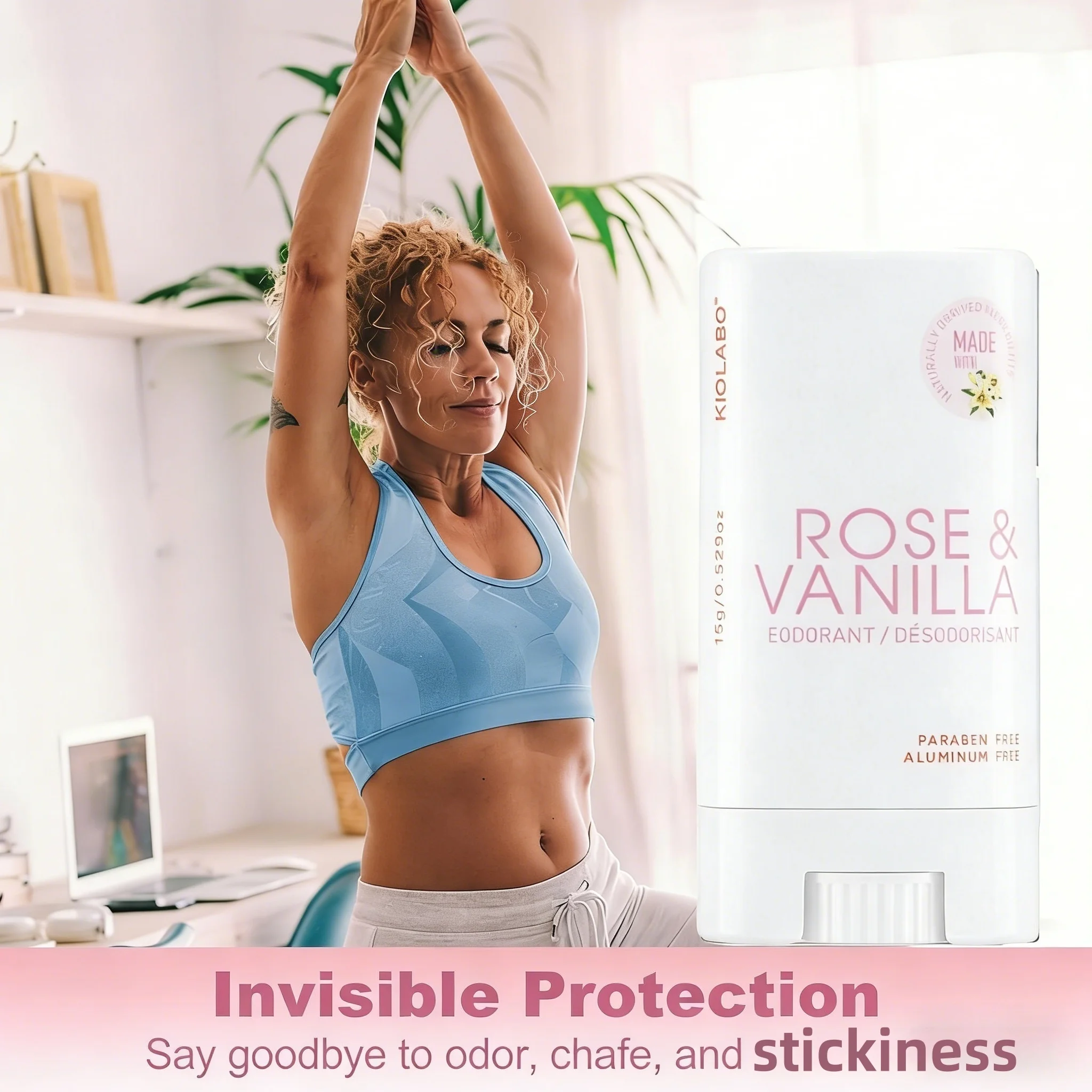 15g Rose Vanilla Deodorant Balm, 72H Fresh Scent, Whole Body & Underarm Use, Long Lasting Odor Protection thumbnail 4