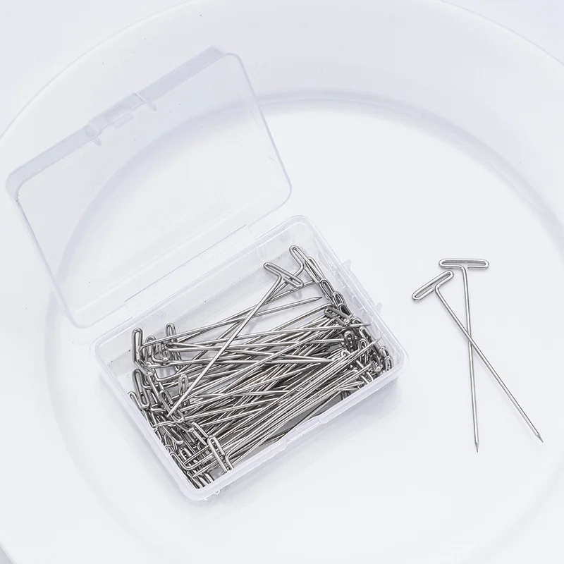 Wig T Pins For Mannequin Head Wig Fixing Holding Blocking Pins Hair Extensions Styling Tools Salon Hairdressing Accessories thumbnail 4