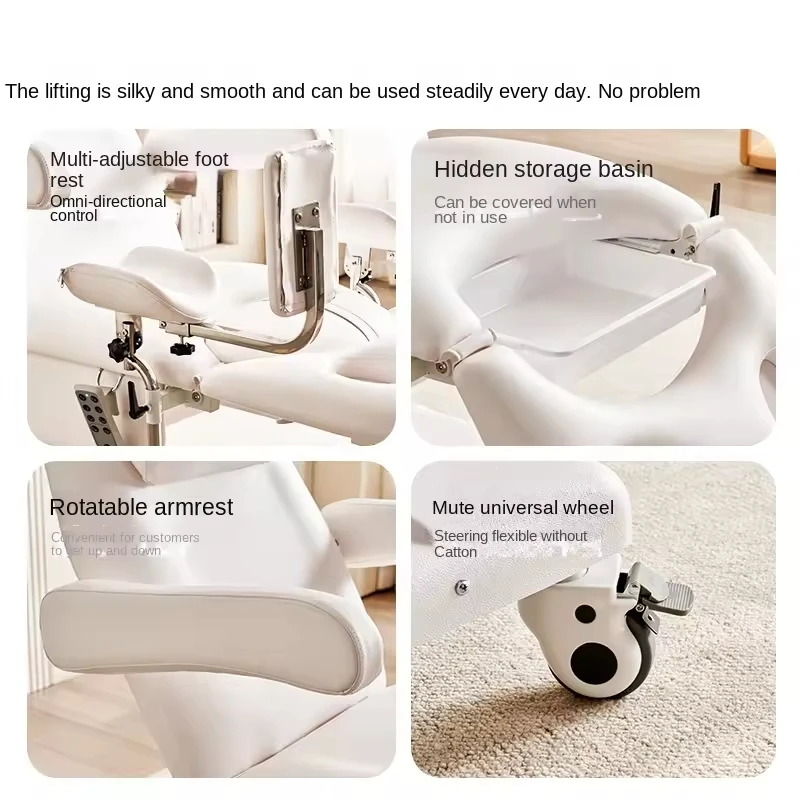 Gynecological Examination Table Electric Hydraulic Adjustable Height Stable Structure Medical Exam Bed High Quality PU Leather thumbnail 5