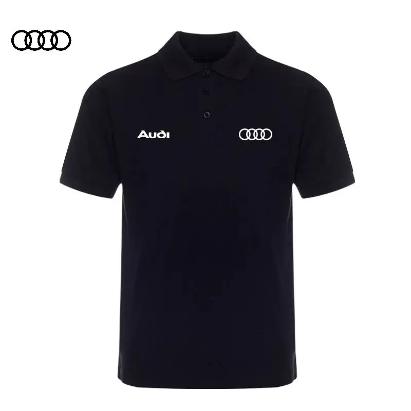 Audi Fan Gift Summer Polo Shirt Trendy New Cotton Men's and Women's Y2K Loose Casual Short Sleeved Top