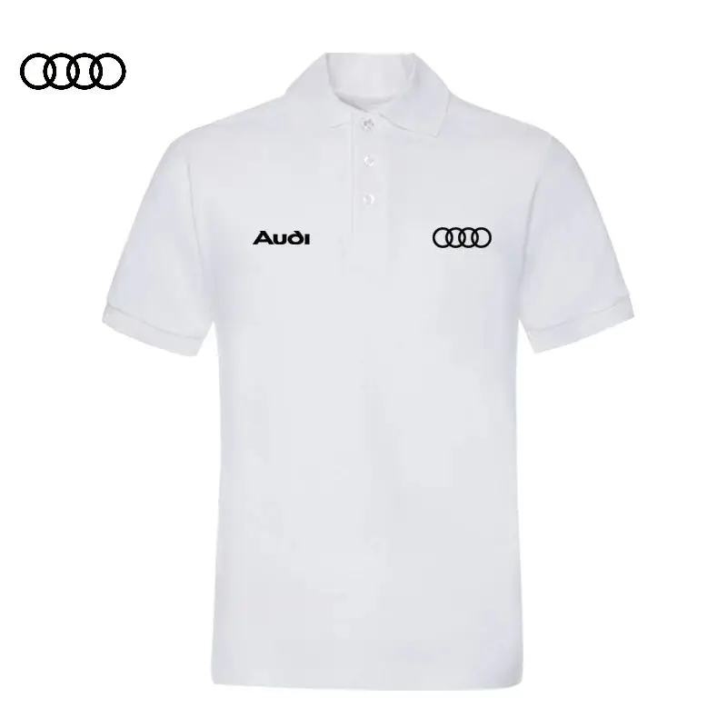 Audi Fan Gift Summer Polo Shirt Trendy New Cotton Men's and Women's Y2K Loose Casual Short Sleeved Top thumbnail 6