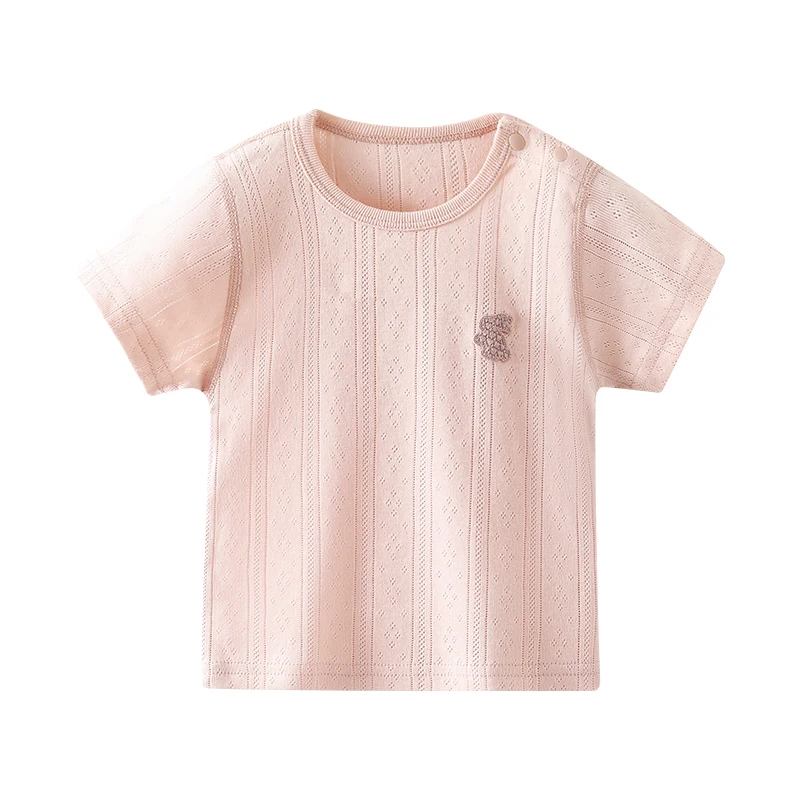 Children's Short-Sleeve T-Shirt, Summer Thin Style, Unisex Cotton Top, Class a Baby Infant Half-Sleeve Shirt, Girls' Summer Wear, Seamless thumbnail 2