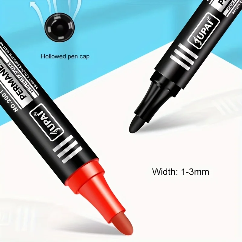 3 Pcs Set Black/Red/Blue Waterproofing Quick Drying Oil Marker Pen Art Dust-free Supplies Doodling Manga Drawing Stationery thumbnail 2