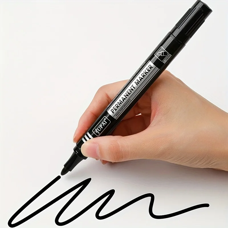 3 Pcs Set Black/Red/Blue Waterproofing Quick Drying Oil Marker Pen Art Dust-free Supplies Doodling Manga Drawing Stationery thumbnail 3
