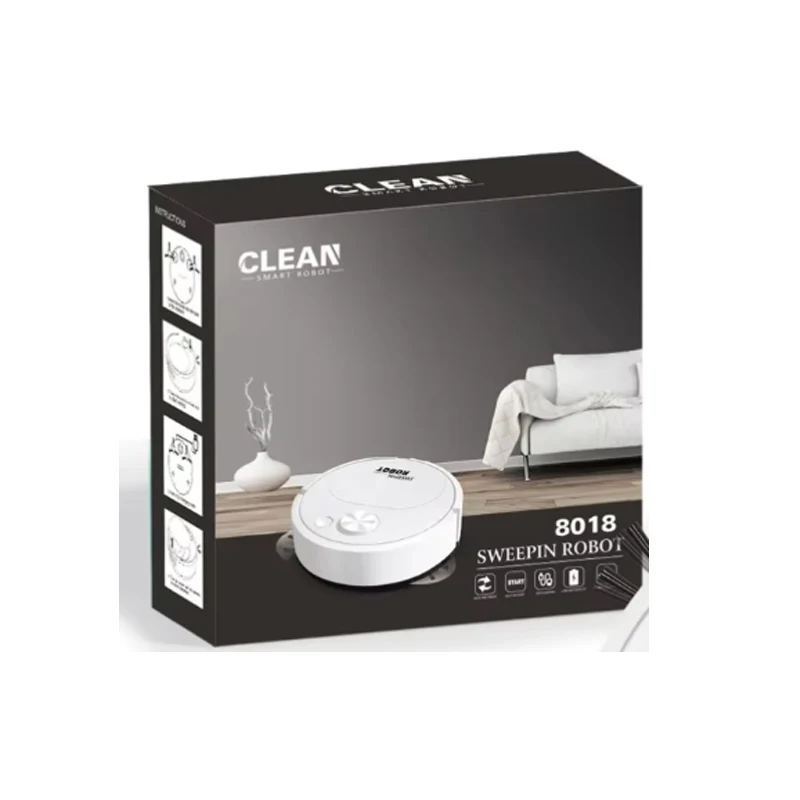 New USB Robotic Vacuum Cleaner Mopping 3-in-1 Intelligent Wireless Floor Sweeping Machine 1500Pa, Suitable for Home Office thumbnail 6