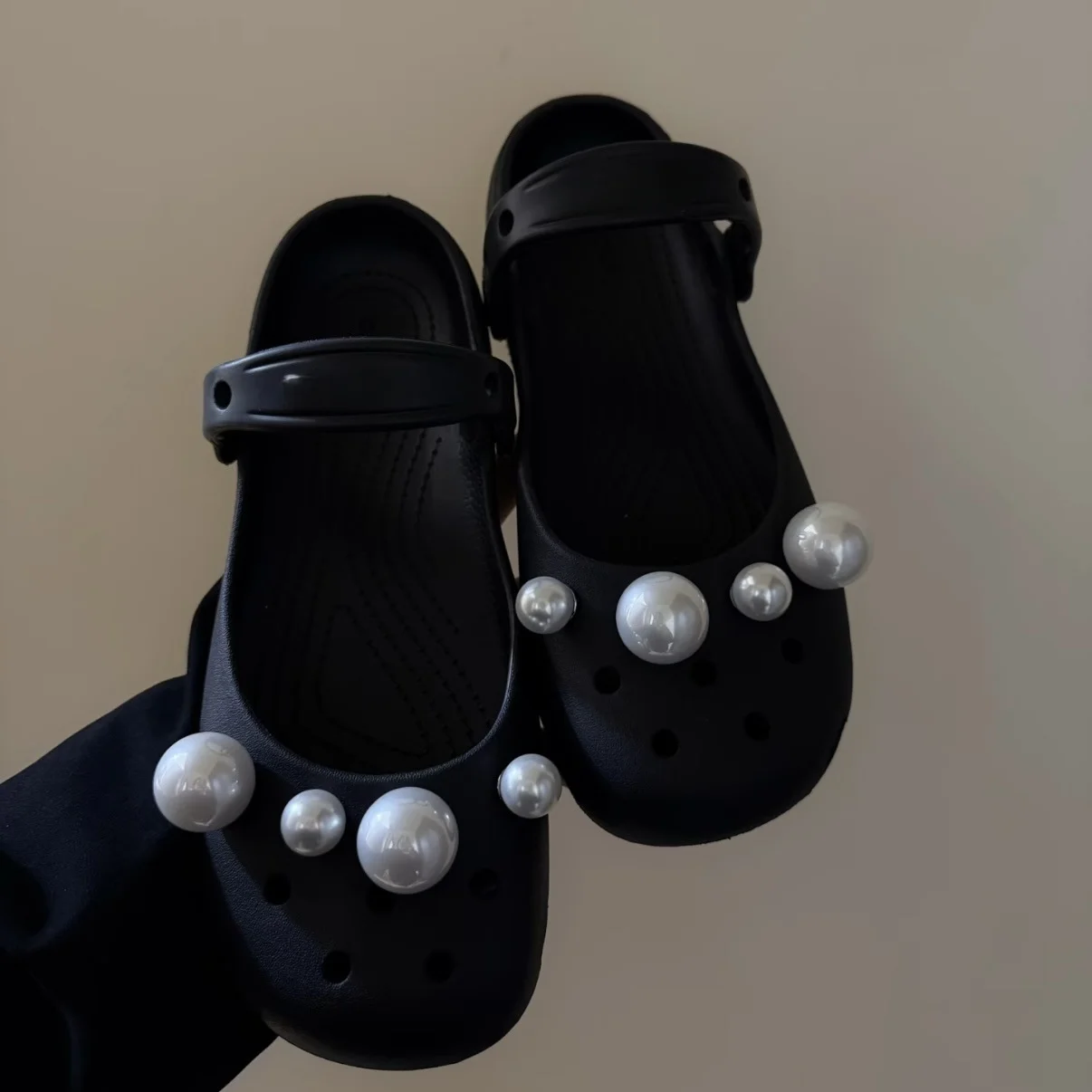 Luxury Pearl Shoe Charms Set Women Retro Ballet Shoes corc charms pack fashion Shoe decorations DIY Pearl Shoe Accessories 1Set thumbnail 2