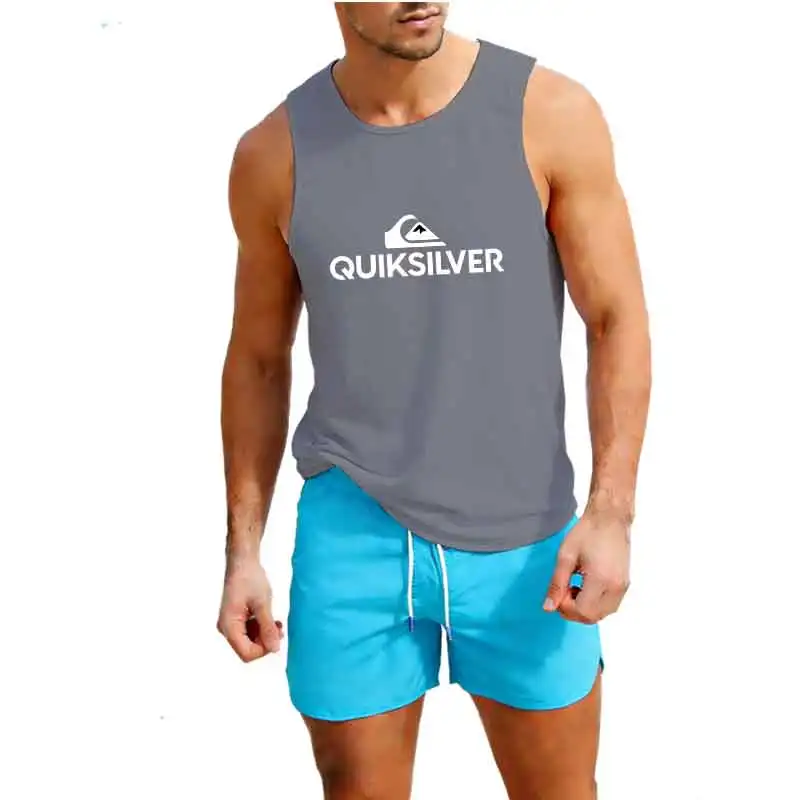 Gym Tank Top Running Sleeveless Shirt Fitness Workout Vest Men Basketball Jersey Training Bodybuilding Workout Stringer Singlets thumbnail 4