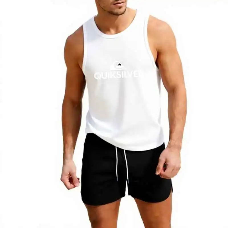 Gym Tank Top Running Sleeveless Shirt Fitness Workout Vest Men Basketball Jersey Training Bodybuilding Workout Stringer Singlets thumbnail 2