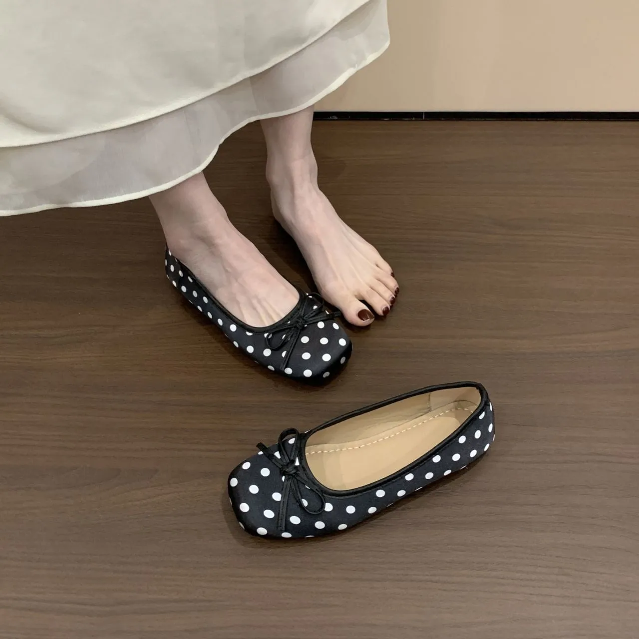Spring and Autumn Elegant Square Butterfly Sexy Low Heel Mom Shoes Fashionable Best Selling New Comfortable Women's Shoes thumbnail 5