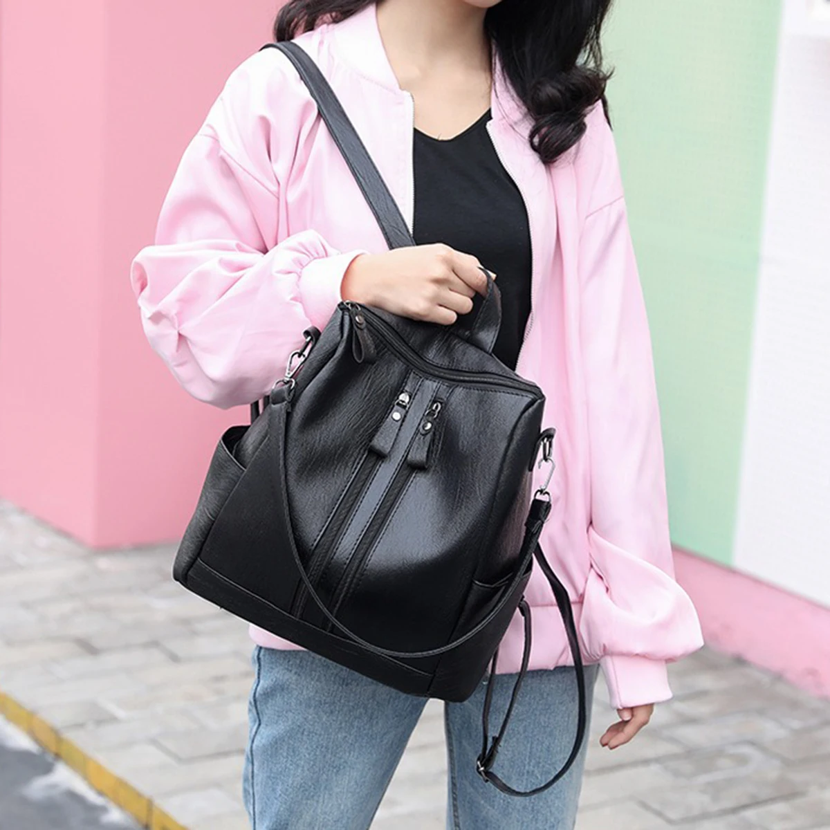 Women's Fashion Casual Backpack, Small Lightweight Daily Travel Bag for College, Commute, Outdoor, Cute Everyday Shoulder Bag thumbnail 5