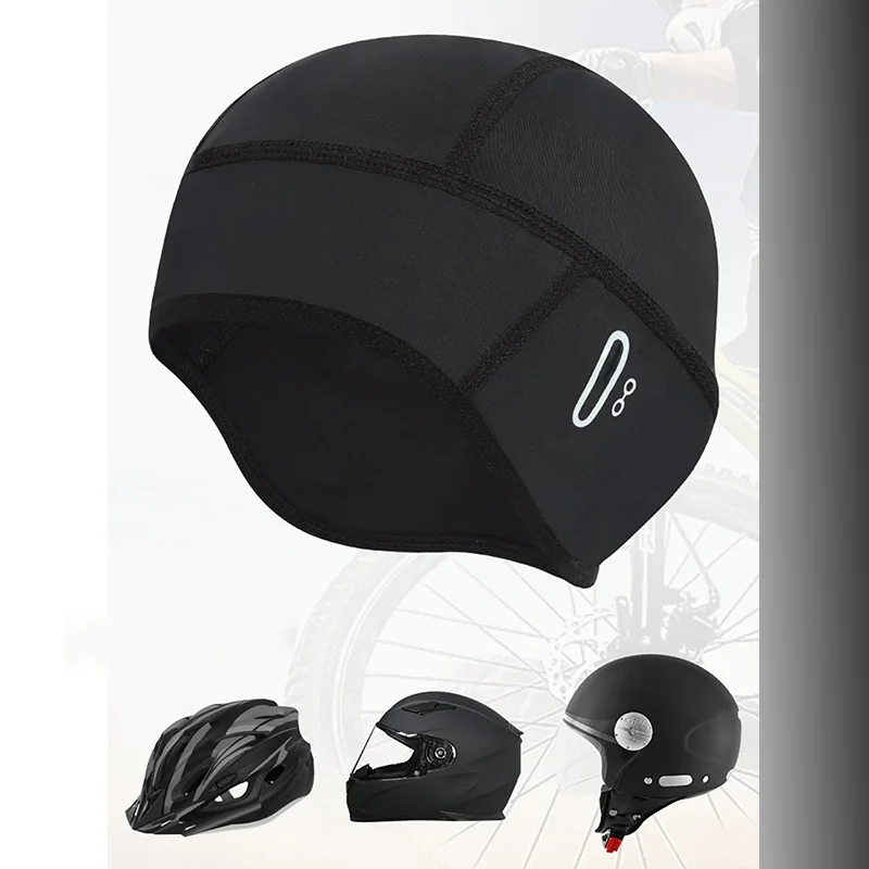 Sports Cycling Cap Sun Protection Ice Silk Cap With Glasses Holes Outdoor Running Bicycle Ice Silk Motorcycle Helmet Hat thumbnail 3