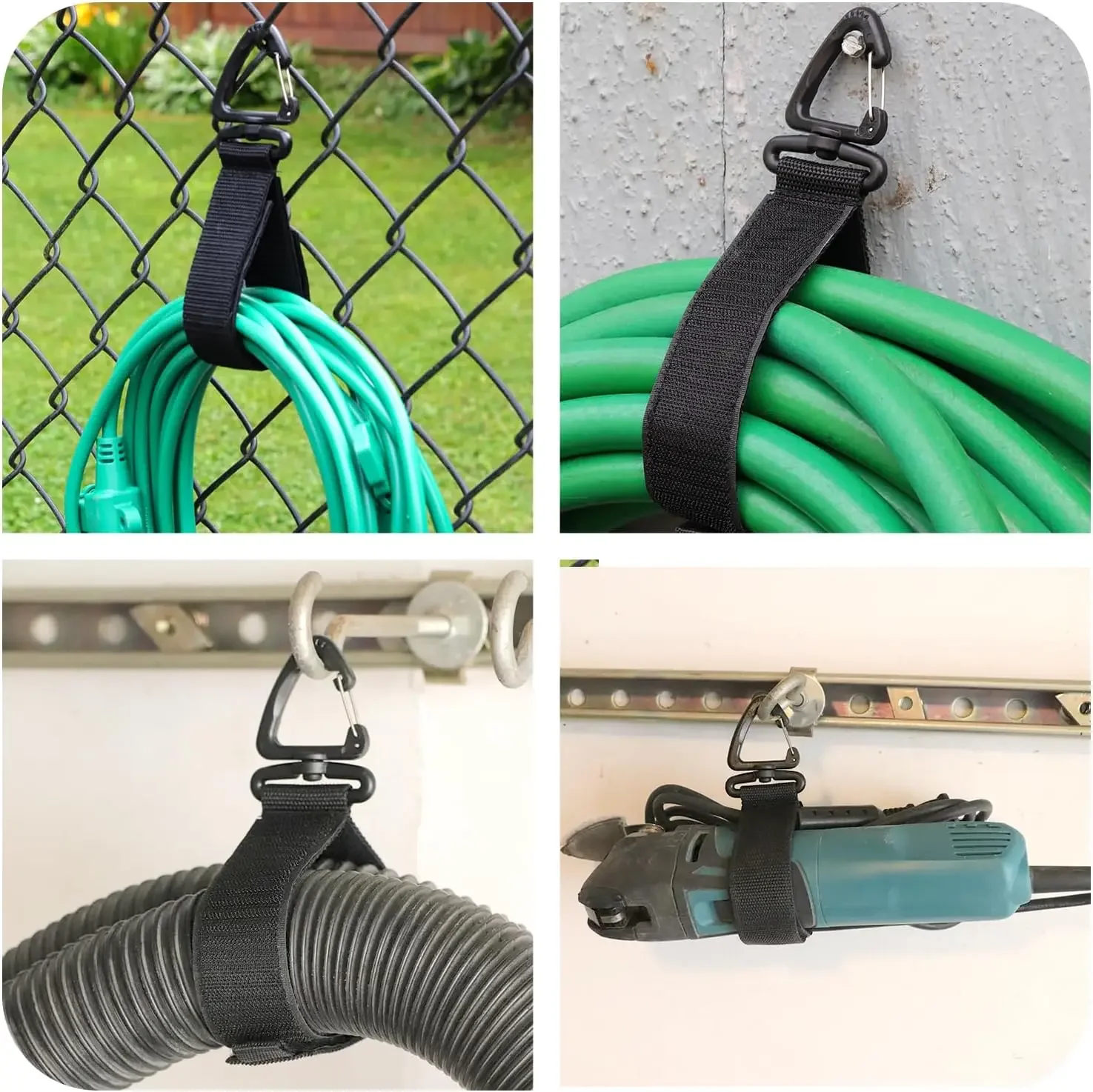 10/5/1PCS Rotate Buckle Wire Manager Power Cord Management Nylon Heavy Cord Storage Straps for Cable Hoses Car Organizer Holder thumbnail 5