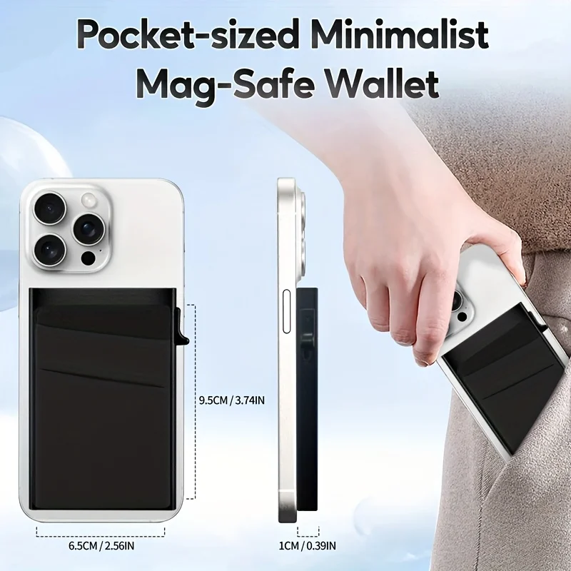 Pop-Up RFID Blocking Card Holder Aluminum Alloy Card Push Bag Large-Capacity Phone Magnetic Metal Box Wallet Men Women Purse thumbnail 3