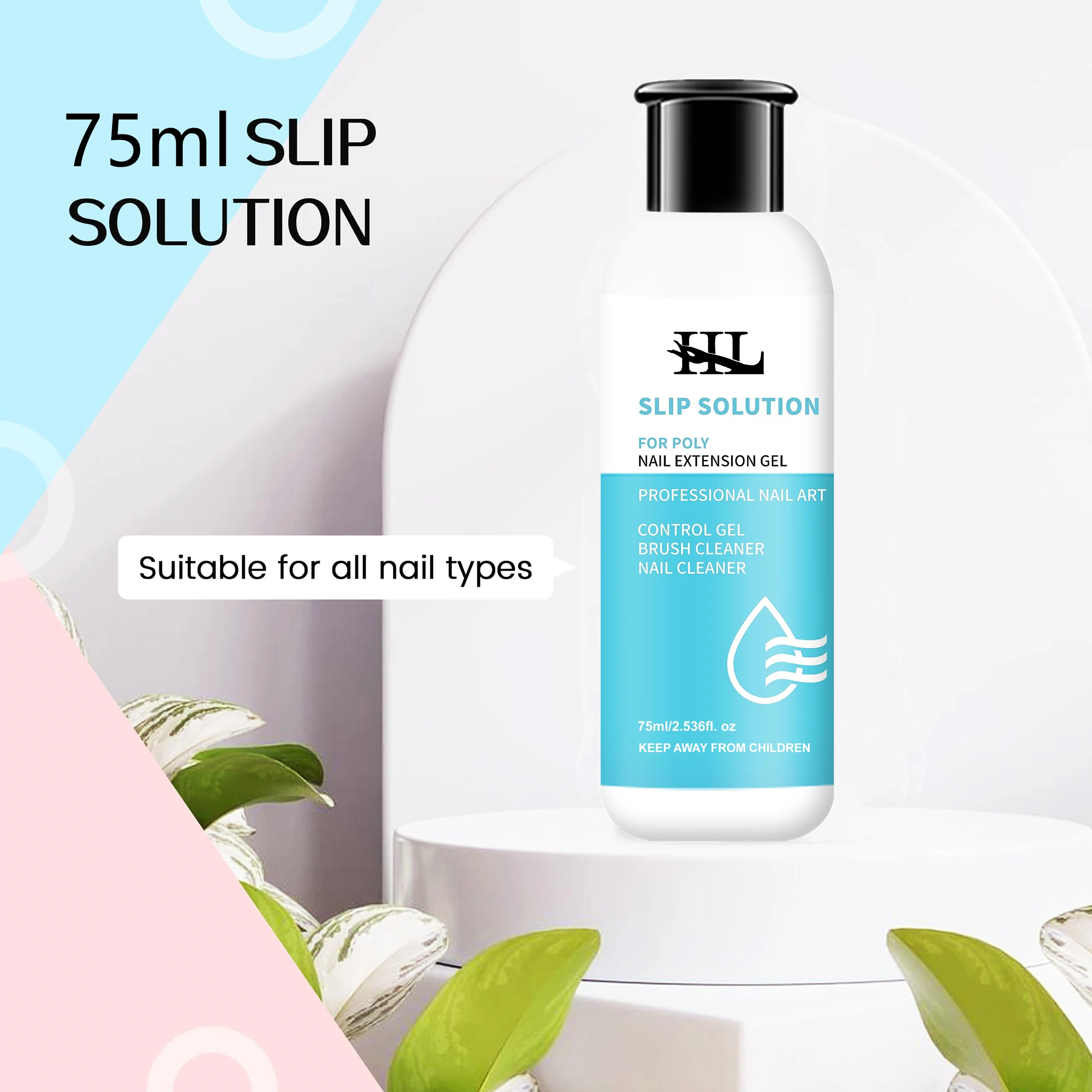 75ml Slip Solution for Poly Gel Builder Acrylic Gel Brush Cleaner Quickly And Thoroughly Remove Nail Polish 2pcs per set thumbnail 4