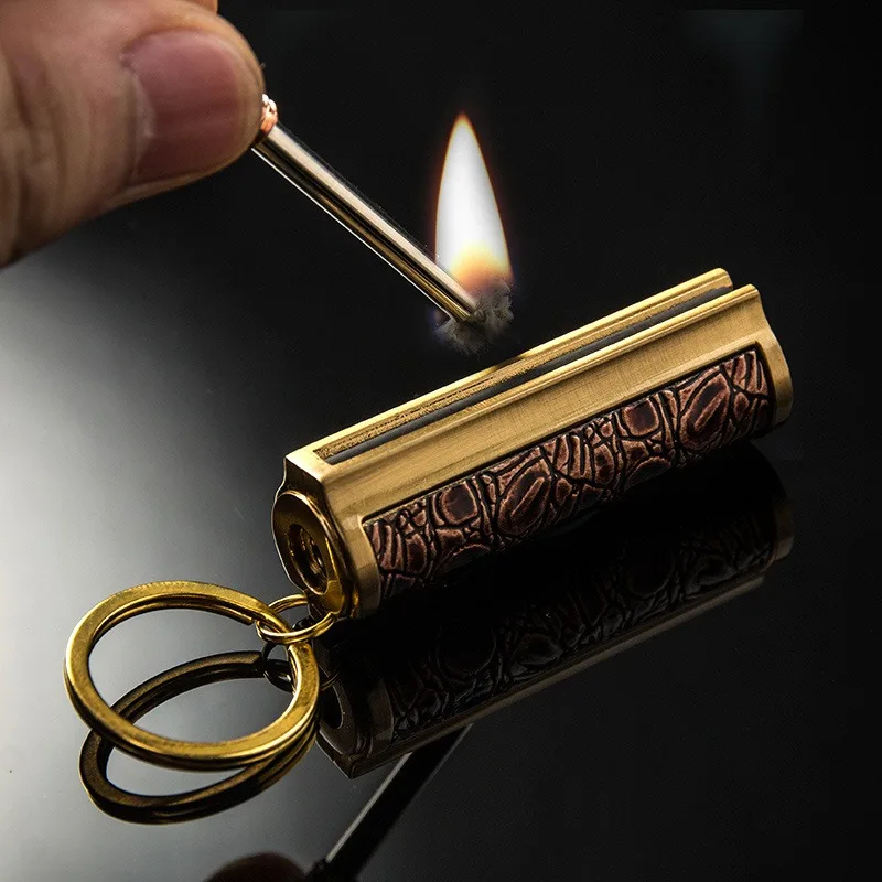 10000 Times Oil Matches Lighter Sealed Waterproof Flint Grinding Wheel Smoking Accessories Fire Starter for Outdoor Use