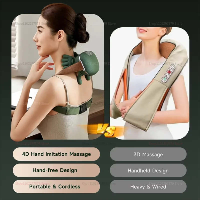 New cross-border trapezius cervical massager, neck massager, shoulder and neck kneading massager, neck protection device thumbnail 5