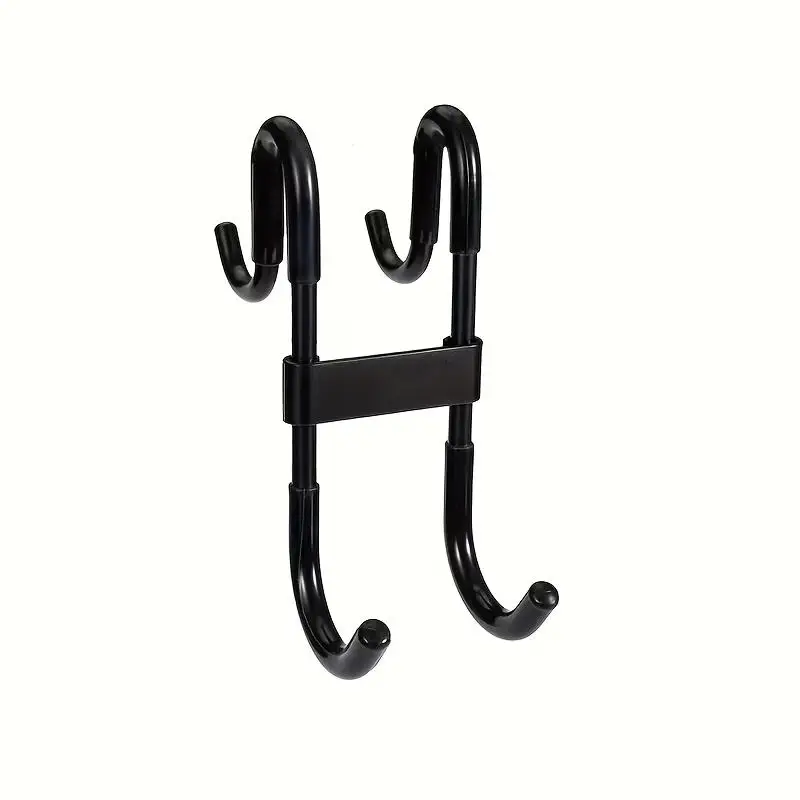 1/2pcs Heavy Duty No-Drill Shower Hook for Glass Doors – Rust-Resistant, Adhesive/Screw Mount, Holds Towels & Robes thumbnail 4
