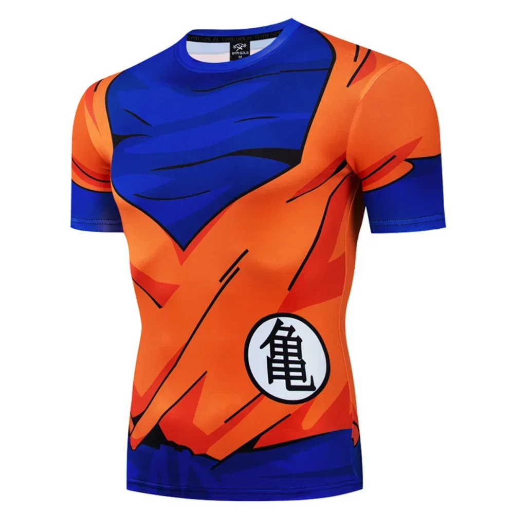 Anime Dragon Ball Printed Mascot Pattern Compression Tights T-Shirts Pants Men Skinny Legging Trousers Male Costume Long Pants thumbnail 3