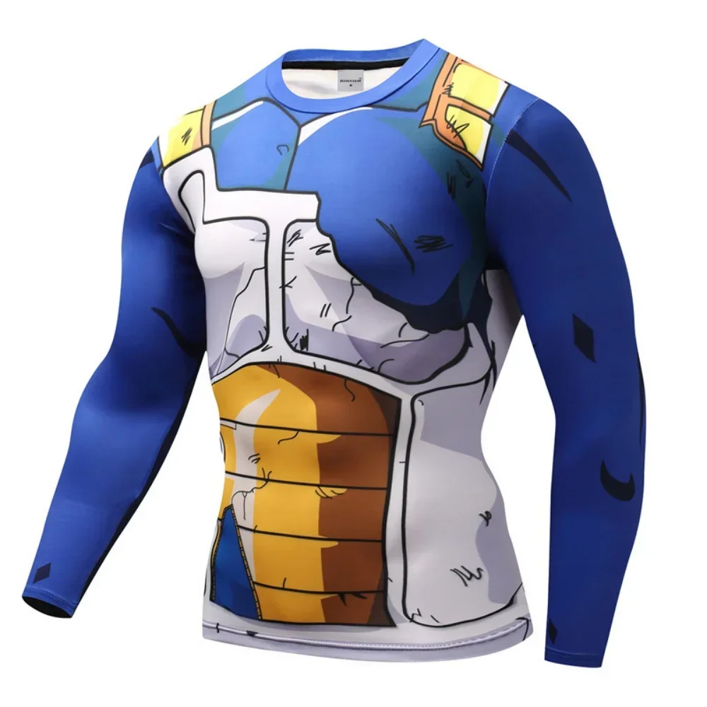 Anime Dragon Ball Printed Mascot Pattern Compression Tights T-Shirts Pants Men Skinny Legging Trousers Male Costume Long Pants thumbnail 4