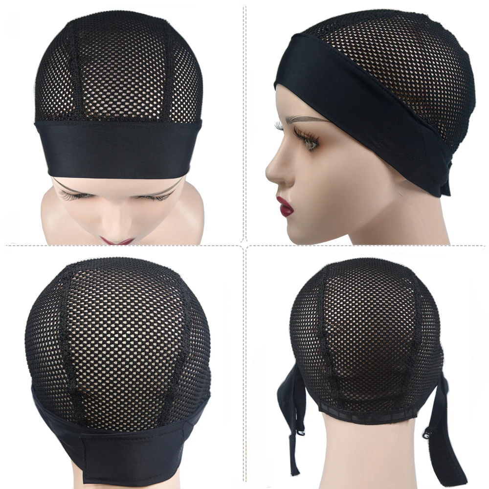 1 piece mesh wig cap with adjustable headband wig cap wig grip cap for making wigs thumbnail 4